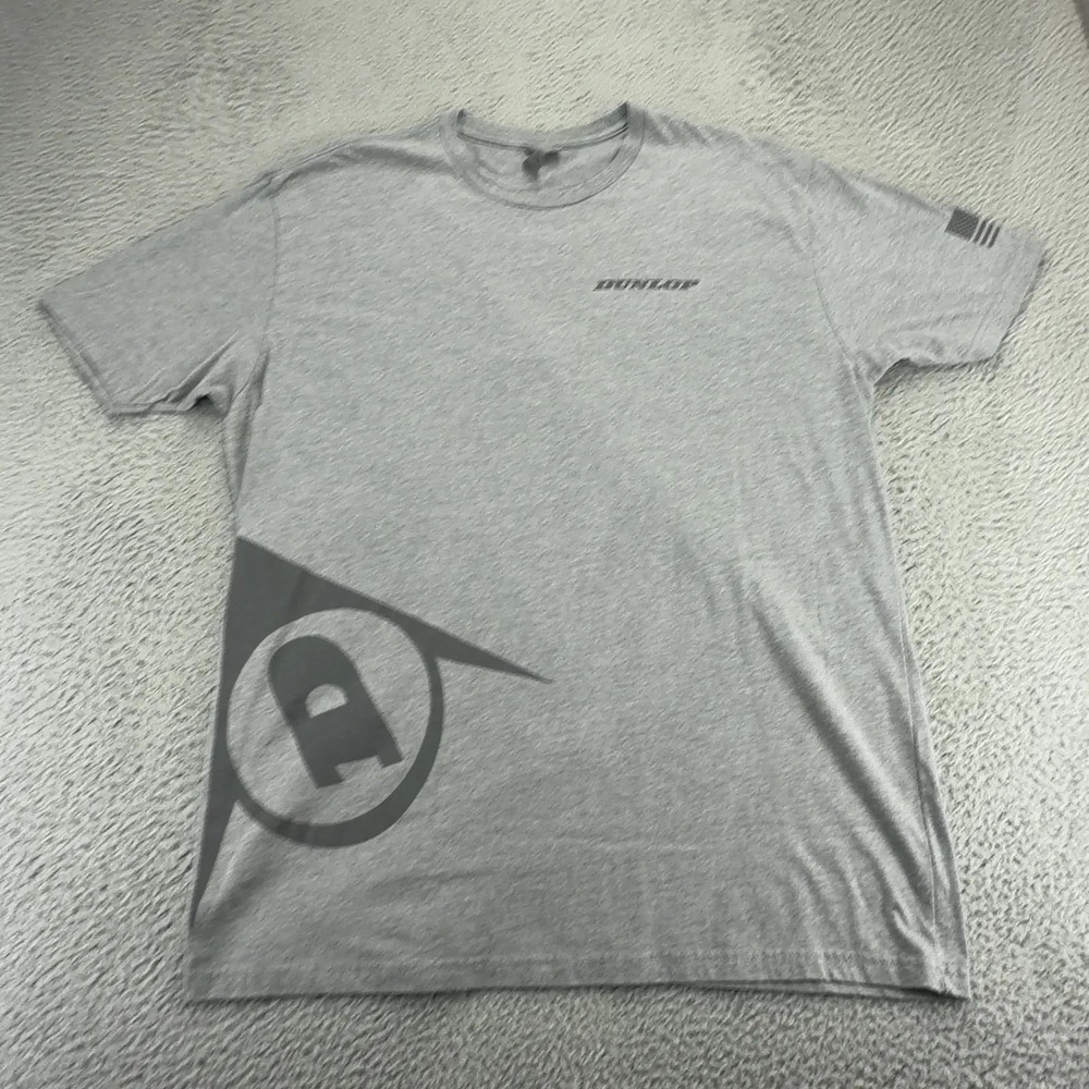 Next Level Apparel T Shirt Mens XXL Gray Dunlop Racing Graphic Logo Tee